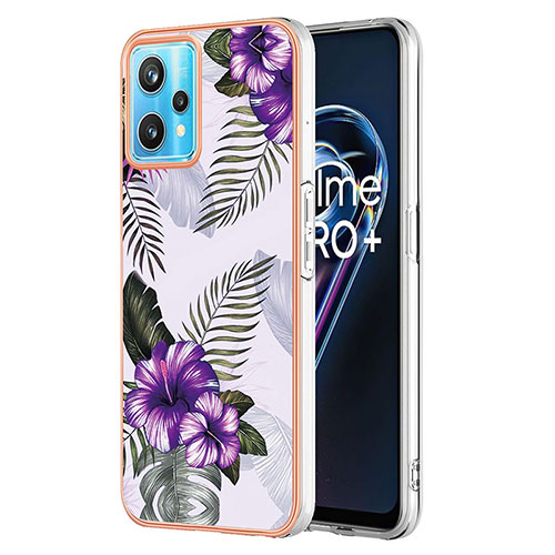 Silicone Candy Rubber Gel Fashionable Pattern Soft Case Cover Y03B for Realme 9 Pro 5G Purple