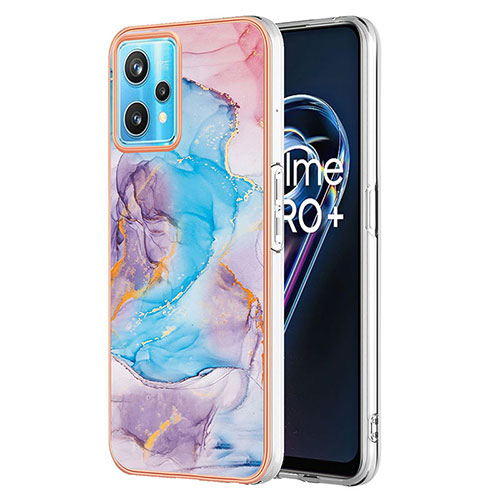 Silicone Candy Rubber Gel Fashionable Pattern Soft Case Cover Y03B for Realme 9 Pro+ Plus 5G Blue