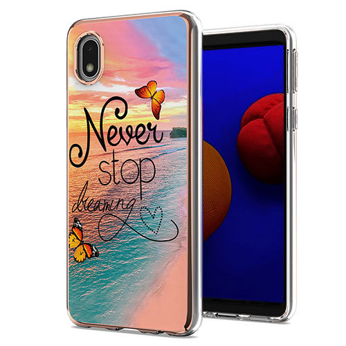 Silicone Candy Rubber Gel Fashionable Pattern Soft Case Cover Y03B for Samsung Galaxy A01 Core Mixed