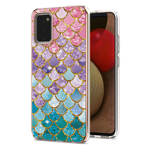 Silicone Candy Rubber Gel Fashionable Pattern Soft Case Cover Y03B for Samsung Galaxy A03s Colorful