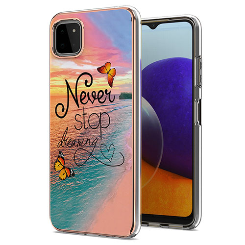 Silicone Candy Rubber Gel Fashionable Pattern Soft Case Cover Y03B for Samsung Galaxy A22 5G Mixed