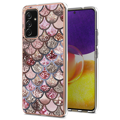 Silicone Candy Rubber Gel Fashionable Pattern Soft Case Cover Y03B for Samsung Galaxy A25 5G Brown