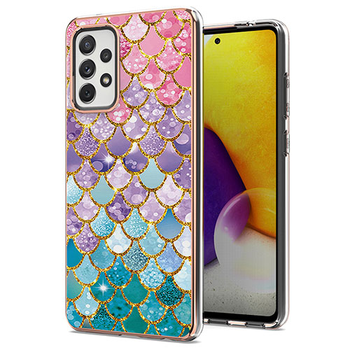 Silicone Candy Rubber Gel Fashionable Pattern Soft Case Cover Y03B for Samsung Galaxy A72 4G Colorful