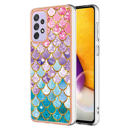 Silicone Candy Rubber Gel Fashionable Pattern Soft Case Cover Y03B for Samsung Galaxy A73 5G Colorful