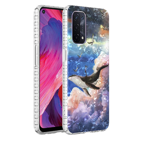 Silicone Candy Rubber Gel Fashionable Pattern Soft Case Cover Y04B for Oppo A74 5G Mixed
