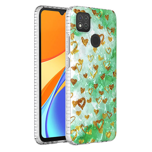 Silicone Candy Rubber Gel Fashionable Pattern Soft Case Cover Y04B for Xiaomi Redmi 9 Activ Green