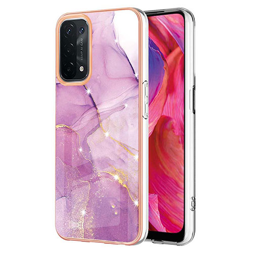 Silicone Candy Rubber Gel Fashionable Pattern Soft Case Cover Y05B for Oppo A54 5G Clove Purple