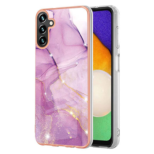Silicone Candy Rubber Gel Fashionable Pattern Soft Case Cover Y05B for Samsung Galaxy A13 5G Clove Purple