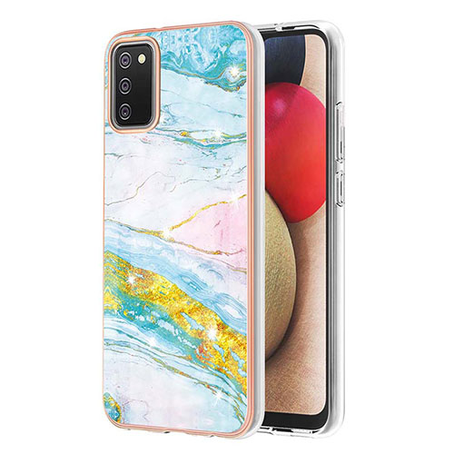 Silicone Candy Rubber Gel Fashionable Pattern Soft Case Cover Y05B for Samsung Galaxy M02s Colorful