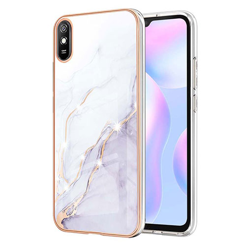 Silicone Candy Rubber Gel Fashionable Pattern Soft Case Cover Y05B for Xiaomi Redmi 9A White