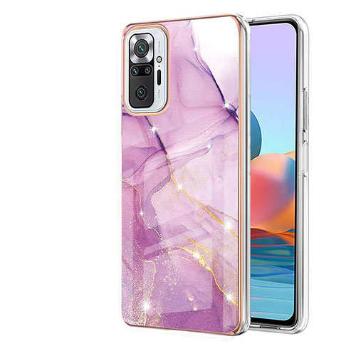 Silicone Candy Rubber Gel Fashionable Pattern Soft Case Cover Y05B for Xiaomi Redmi Note 10 Pro 4G Clove Purple