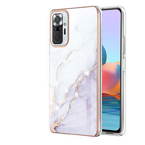 Silicone Candy Rubber Gel Fashionable Pattern Soft Case Cover Y05B for Xiaomi Redmi Note 10 Pro 4G White