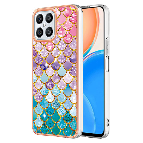 Silicone Candy Rubber Gel Fashionable Pattern Soft Case Cover Y06B for Huawei Honor X8 4G Colorful