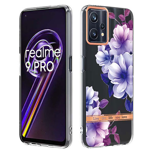 Silicone Candy Rubber Gel Fashionable Pattern Soft Case Cover Y06B for Realme 9 Pro 5G Purple