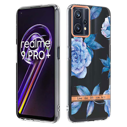 Silicone Candy Rubber Gel Fashionable Pattern Soft Case Cover Y06B for Realme 9 Pro+ Plus 5G Blue