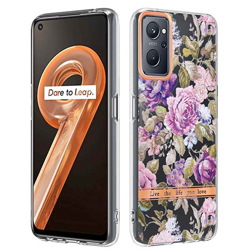 Silicone Candy Rubber Gel Fashionable Pattern Soft Case Cover Y06B for Realme 9i 4G Clove Purple