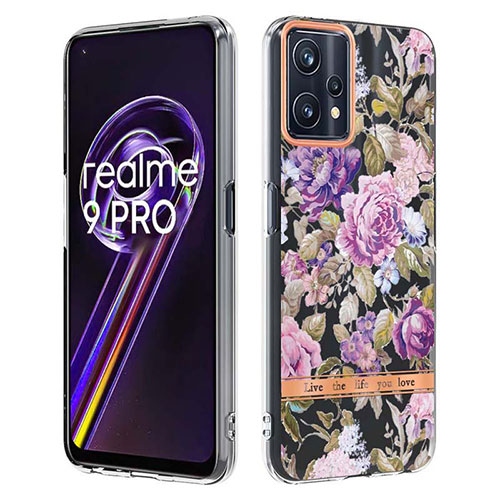 Silicone Candy Rubber Gel Fashionable Pattern Soft Case Cover Y06B for Realme V25 5G Clove Purple