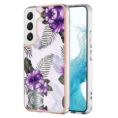 Silicone Candy Rubber Gel Fashionable Pattern Soft Case Cover Y10B for Samsung Galaxy S21 Plus 5G Purple