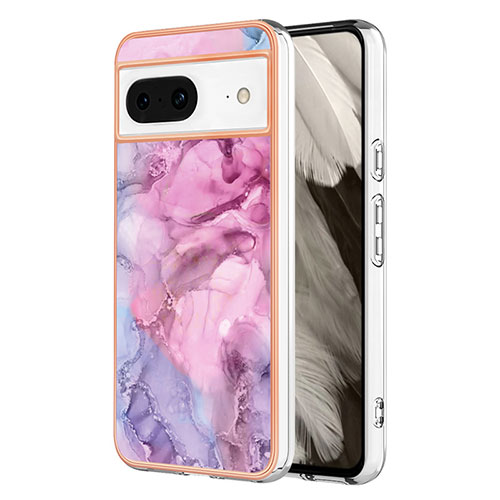 Silicone Candy Rubber Gel Fashionable Pattern Soft Case Cover YB1 for Google Pixel 8 5G Pink