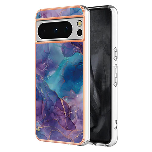 Silicone Candy Rubber Gel Fashionable Pattern Soft Case Cover YB1 for Google Pixel 8 Pro 5G Purple
