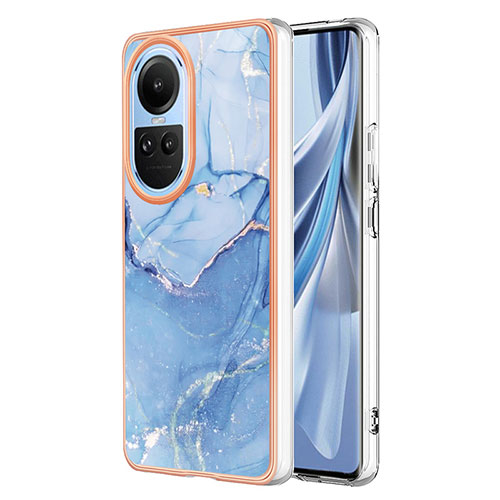 Silicone Candy Rubber Gel Fashionable Pattern Soft Case Cover YB1 for Oppo Reno10 Pro 5G Blue