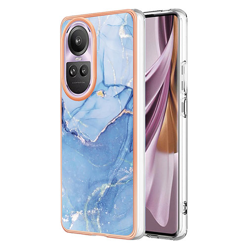 Silicone Candy Rubber Gel Fashionable Pattern Soft Case Cover YB1 for Oppo Reno10 Pro+ Plus 5G Blue