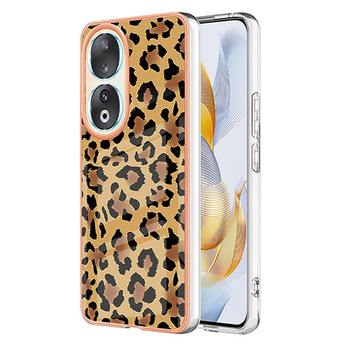 Silicone Candy Rubber Gel Fashionable Pattern Soft Case Cover YB2 for Huawei Honor 90 5G Brown