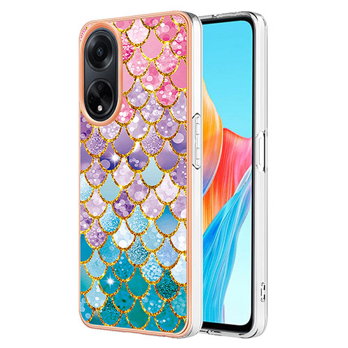 Silicone Candy Rubber Gel Fashionable Pattern Soft Case Cover YB3 for Oppo A98 5G Colorful