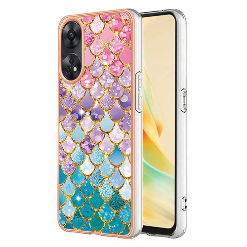 Silicone Candy Rubber Gel Fashionable Pattern Soft Case Cover YB3 for Oppo Reno8 T 4G Colorful