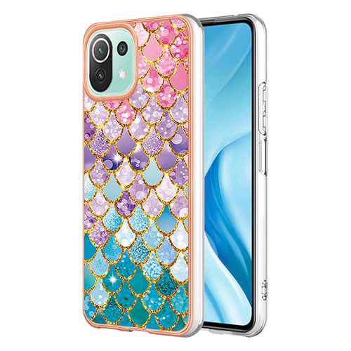 Silicone Candy Rubber Gel Fashionable Pattern Soft Case Cover YB3 for Xiaomi Mi 11 Lite 4G Colorful