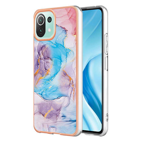 Silicone Candy Rubber Gel Fashionable Pattern Soft Case Cover YB3 for Xiaomi Mi 11 Lite 5G Blue