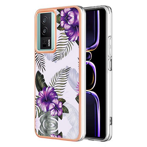 Silicone Candy Rubber Gel Fashionable Pattern Soft Case Cover YB3 for Xiaomi Poco F5 Pro 5G Purple