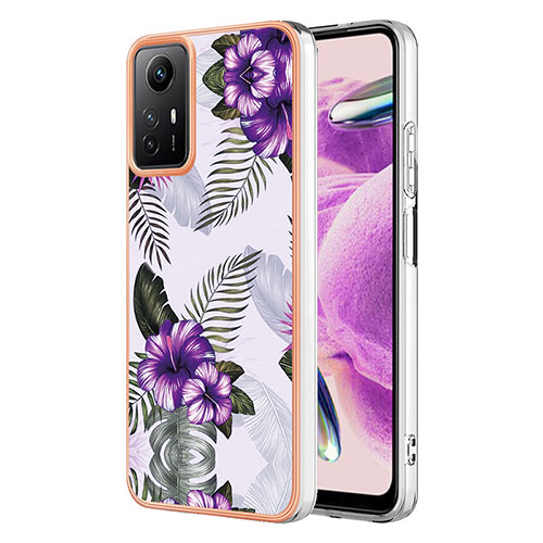 Silicone Candy Rubber Gel Fashionable Pattern Soft Case Cover YB3 for Xiaomi Redmi Note 12S Purple