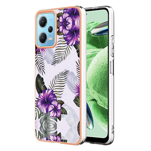 Silicone Candy Rubber Gel Fashionable Pattern Soft Case Cover YB4 for Xiaomi Poco X5 5G Purple