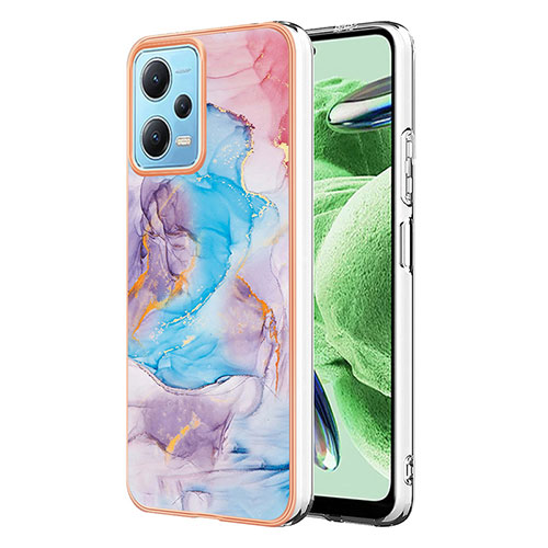 Silicone Candy Rubber Gel Fashionable Pattern Soft Case Cover YB4 for Xiaomi Redmi Note 12 5G Blue