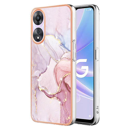 Silicone Candy Rubber Gel Fashionable Pattern Soft Case Cover YB5 for Oppo A78 5G Pink