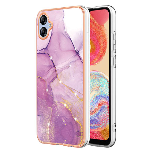 Silicone Candy Rubber Gel Fashionable Pattern Soft Case Cover YB5 for Samsung Galaxy A04 4G Clove Purple