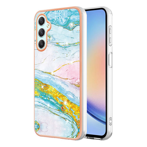 Silicone Candy Rubber Gel Fashionable Pattern Soft Case Cover YB5 for Samsung Galaxy A24 4G Colorful