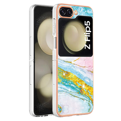 Silicone Candy Rubber Gel Fashionable Pattern Soft Case Cover YB5 for Samsung Galaxy Z Flip5 5G Colorful