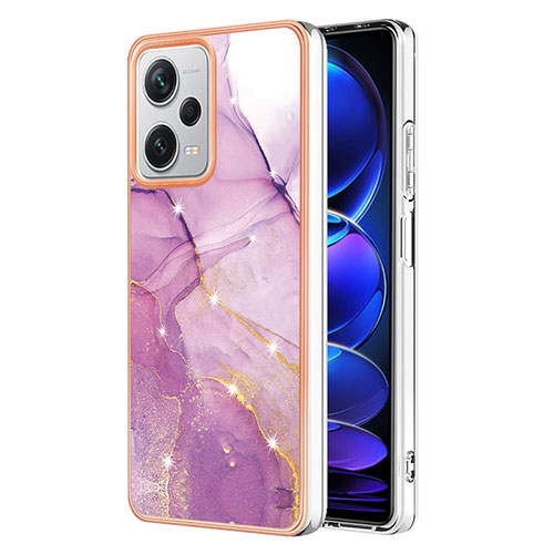 Silicone Candy Rubber Gel Fashionable Pattern Soft Case Cover YB5 for Xiaomi Redmi Note 12 Explorer Clove Purple