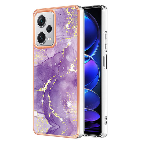 Silicone Candy Rubber Gel Fashionable Pattern Soft Case Cover YB5 for Xiaomi Redmi Note 12 Explorer Purple