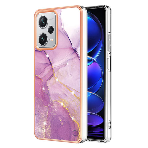 Silicone Candy Rubber Gel Fashionable Pattern Soft Case Cover YB5 for Xiaomi Redmi Note 12 Pro+ Plus 5G Clove Purple