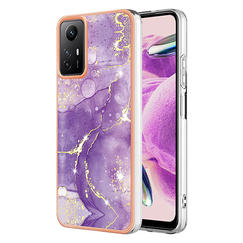 Silicone Candy Rubber Gel Fashionable Pattern Soft Case Cover YB5 for Xiaomi Redmi Note 12S Purple