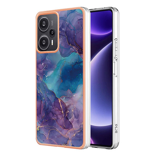 Silicone Candy Rubber Gel Fashionable Pattern Soft Case Cover YB7 for Xiaomi Poco F5 5G Purple