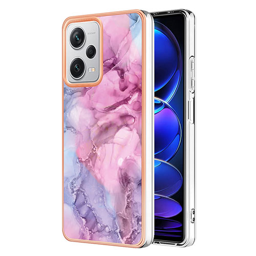 Silicone Candy Rubber Gel Fashionable Pattern Soft Case Cover YB7 for Xiaomi Redmi Note 12 Explorer Clove Purple