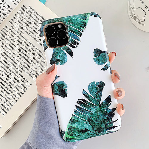 Silicone Candy Rubber Gel Flowers Soft Case Cover for Apple iPhone 11 Pro Max White