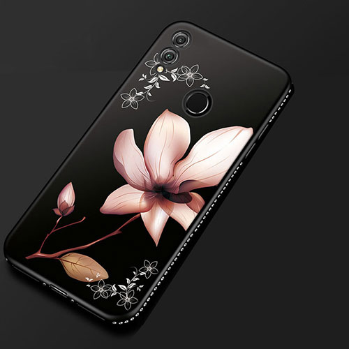 Silicone Candy Rubber Gel Flowers Soft Case Cover for Huawei Honor 8X Pink