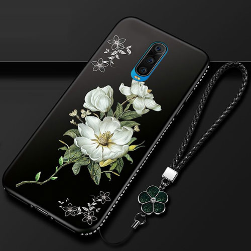 Silicone Candy Rubber Gel Flowers Soft Case Cover for Oppo R17 Pro White