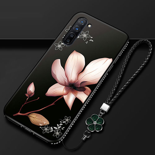 Silicone Candy Rubber Gel Flowers Soft Case Cover for Oppo Reno3 Brown