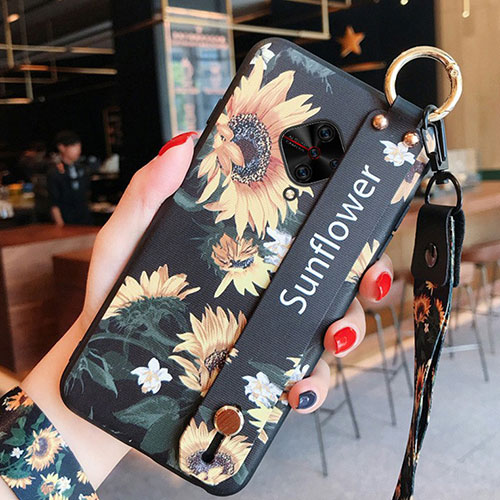 Silicone Candy Rubber Gel Flowers Soft Case Cover for Vivo S1 Pro Yellow